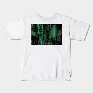 Shinjuku Nights Green Recolor Kids T-Shirt